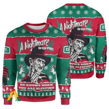 Freddy Krueger A Nightmare On Elm Street Ugly Christmas Sweater
