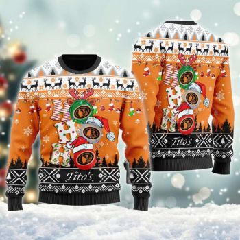 Tito&#39;s Vodka Ho Ho Ho Christmas Ugly Sweater,Christmas Ugly Sweater
