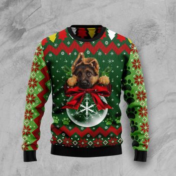 German Shepherd Ornament Ugly Christmas Sweater, Christmas 3D Sweatshirt