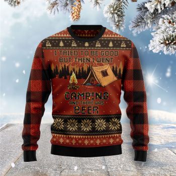 I Tried To Be Good But Then I Went Camping Ugly Christmas Sweater,Christmas Ugly Sweater