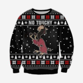No Touchy Knitting Pattern 3D Print Ugly Sweater Hoodie All Over Printed,Christmas Ugly Sweater