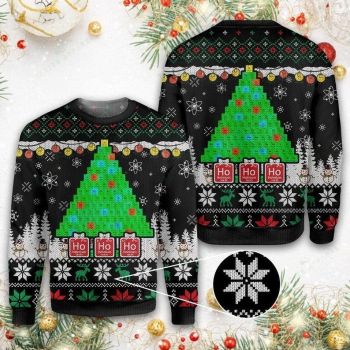 Merry christmas Ho Ho Ho Science Lovers Ugly Christmas Sweater