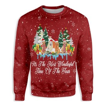 Christmas Golden Retriever It’S The Most Wonderful Time Of The Year Ugly Christmas Sweater