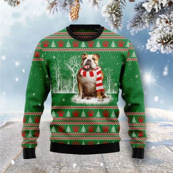 Bulldog True Friend Ugly Christmas Sweater