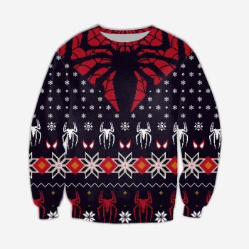 Spider-man Knitting Pattern 3D Print Ugly Sweater Hoodie All Over Printed