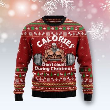 Calories Don‘t Count Ugly Christmas Sweater