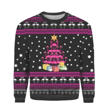 Funny Flamingo Tree Ugly Christmas Sweater