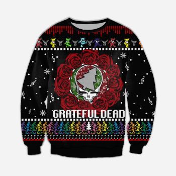 Grateful Dead Knitting Pattern 3D Print Ugly Sweater Hoodie All Over Printed