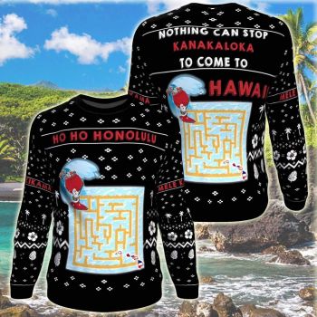 Hawaii Maze Game 3D All Over Print Print Ugly Christmas Sweater Hoodie All Over Printed,Christmas Ugly Sweater
