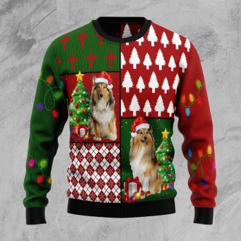 Collie Hohoho Ugly Christmas Sweater,Christmas Ugly Sweater