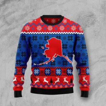 Sweet Home Alaska Ugly Christmas Sweater  For Men &amp; Women  Adult