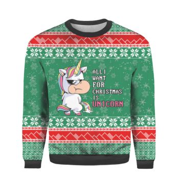 All I Want For Christmas Is Bulldog Ugly Christmas Sweater
