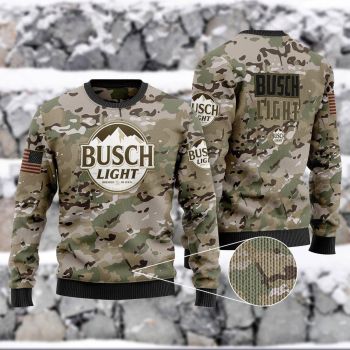 Busch Light Camo Ugly Christmas Sweater