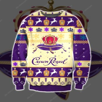 Crown Royal Knitting Pattern 3D Print Ugly Sweater Hoodie All Over Printed