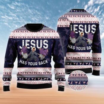 esus Has Your Back Jiu Jitsu Ugly Christmas Sweater,Christmas Ugly Sweater