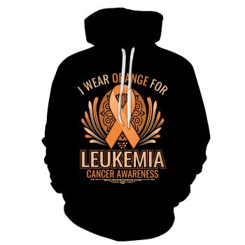 3D Leukemia Cancer Awareness - Hoodie, Sweatshirt, Pullover