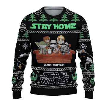Stay Home Star Wars Ugly Christmas Sweater