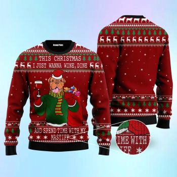 Spend Time With My Mastiff Ugly Christmas Sweater,Christmas Ugly Sweater