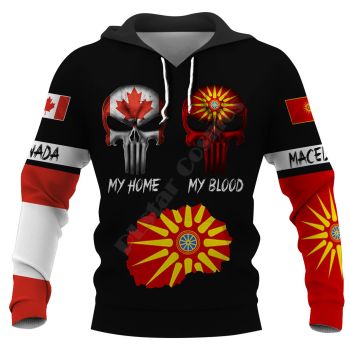 Temperament Black Skull Pattern Skull Hoodie