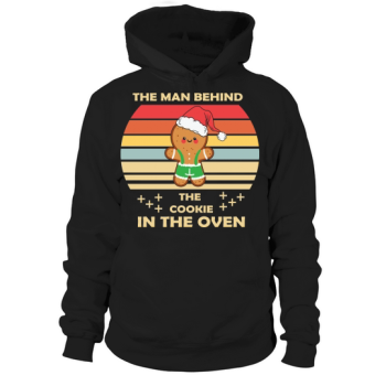 Christmas Pregnant Man Behind Cookie Hoodies