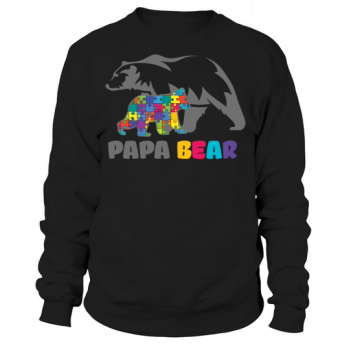 Papa Bear Autism Awareness Sweatshirt