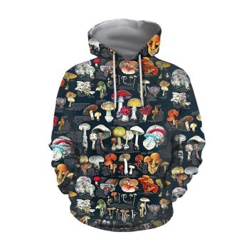  Street Green Mushroom Pattern Mushroom Hoodie