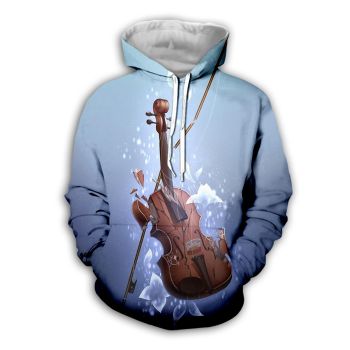 Street Blue Guitar Pattern Music Hoodie