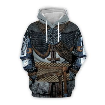 Generous And Beautiful Blue Belt Pattern Armor Hoodie