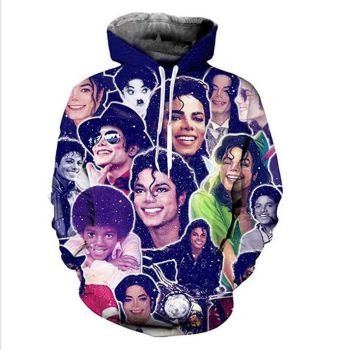 Loose And Fashion Colorful Mike Pattern Music Hoodie