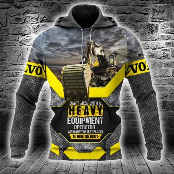 Classical And Elegance Black Yellow Construction Vehicles Pattern Car Hoodie