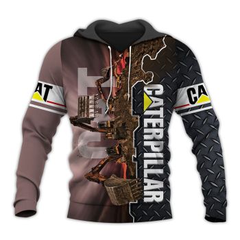 Loose Colorful Construction Vehicles Pattern Car Hoodie