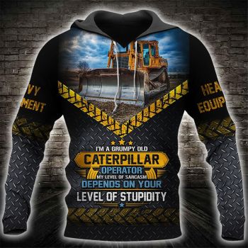 Popular And Vintage Black Construction Vehicles Pattern Car Hoodie