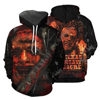 Precious Black Red Scary Face Pattern Scary Face Hoodie