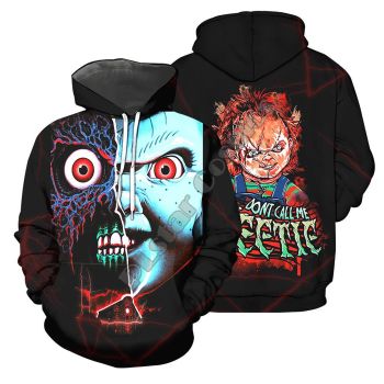 Classical And Elegance Black Chucky Pattern Chucky Hoodie