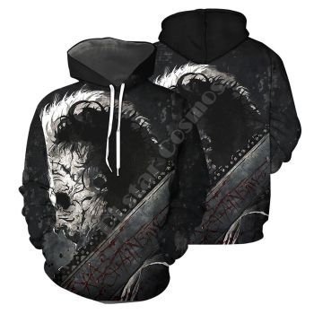 Gorgeous Black Scary Face Pattern Scary Face Hoodie