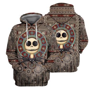 Fashion Brown Skull Pattern Halloween Hoodie