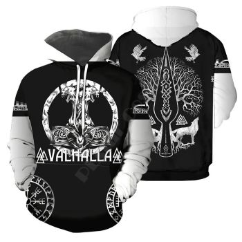 Precious Black Tree Pattern Tattoos Hoodie