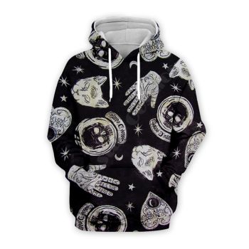 Fashion Black Skull Pattern Halloween Hoodie