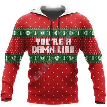 Fashion Red Tree Snow Pattern Christmas Hoodie