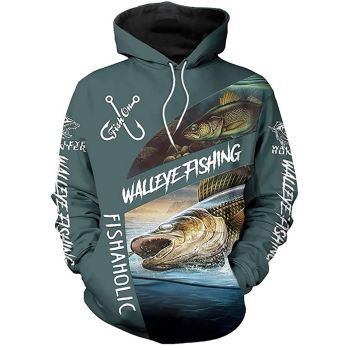 Classical  Green Fish Pattern Animals Hoodie