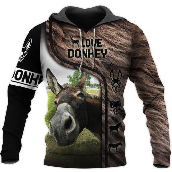 Gorgeous Brown Donkey Pattern Animals Hoodie