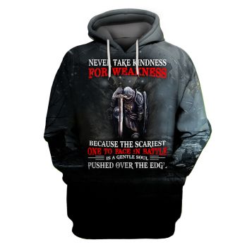 Fashion Black Crusader Knight Pattern Armor Hoodie