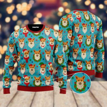 Corgi Snow Dog Christmas Ugly Christmas Sweater,Christmas Ugly Sweater