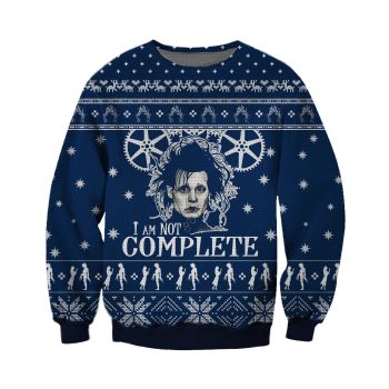 I Am Not Complete Knitting Pattern 3D Print Ugly Christmas Sweater Hoodie All Over Printed,Christmas Ugly Sweater