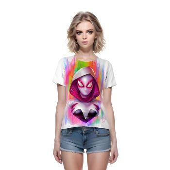 Showcase Your Elegance with Colorful and Mesmerizing Spider-man Gwen In Spider-man Man Universe T-Shirt