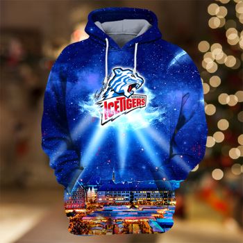 Cute And Loose Blue Lighting Pattern Lighting Hoodie