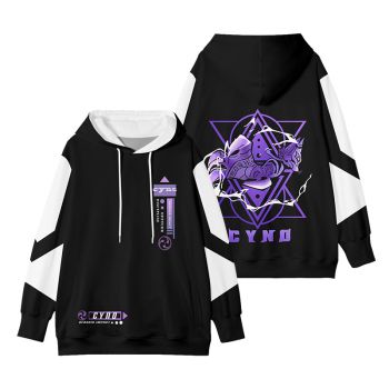 Fashion Genshin Impact Cyno Animation White Purple Black Hoodie