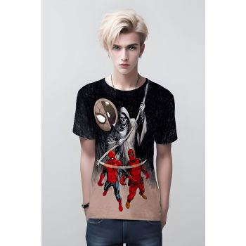 Merc with a Twist: Edgy Black Spider-man X Deadpool Tee