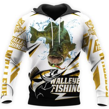 Fashion Yellow Fish Pattern Animals Hoodie