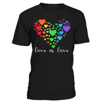 LGBT Heart Shape by Heart Love Is Love